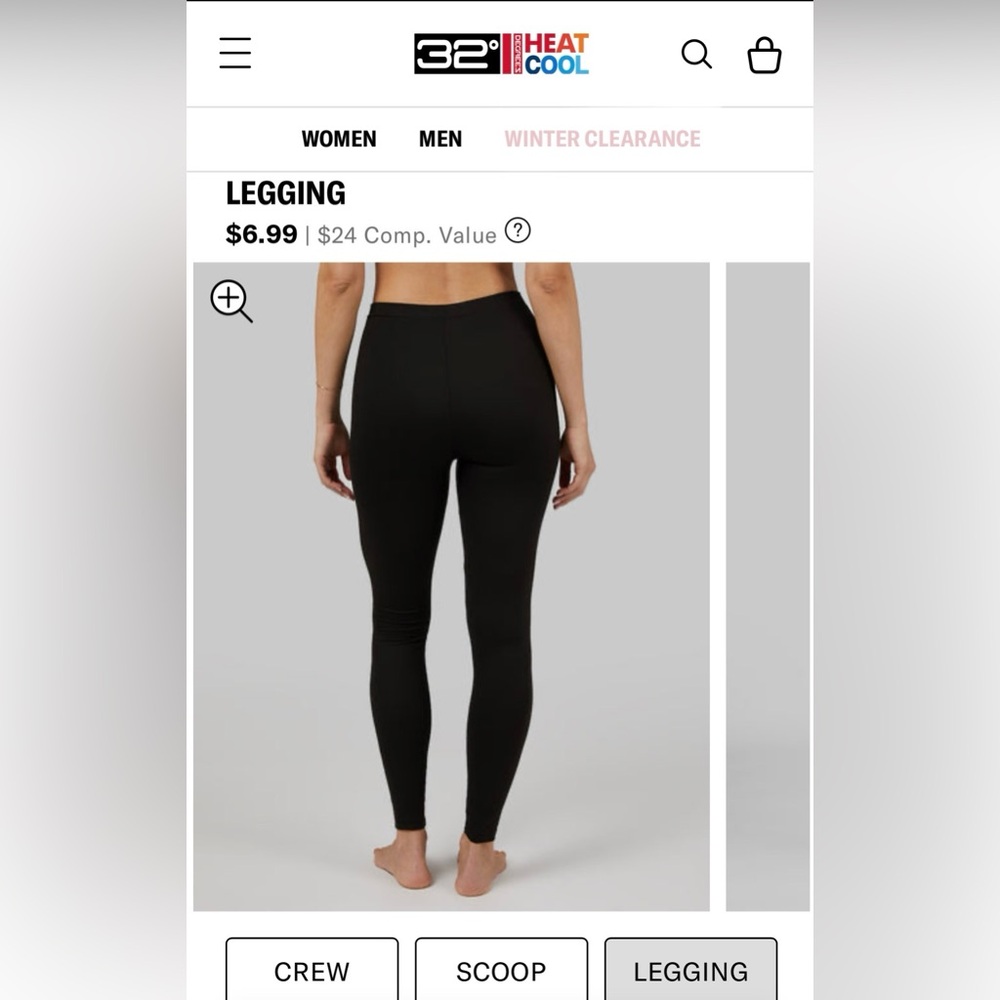 32 degrees Heat Base Layer Legging Small